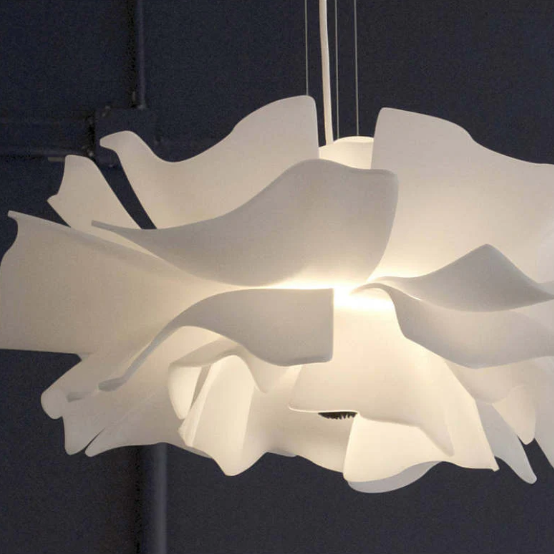 Elegant White Floral Pendant Light Metal Sophia