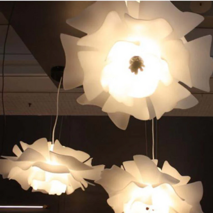 Elegant White Floral Pendant Light Metal Sophia