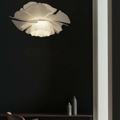 Elegant White Floral Pendant Light Metal Sophia
