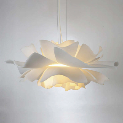 Elegant White Floral Pendant Light Metal Sophia