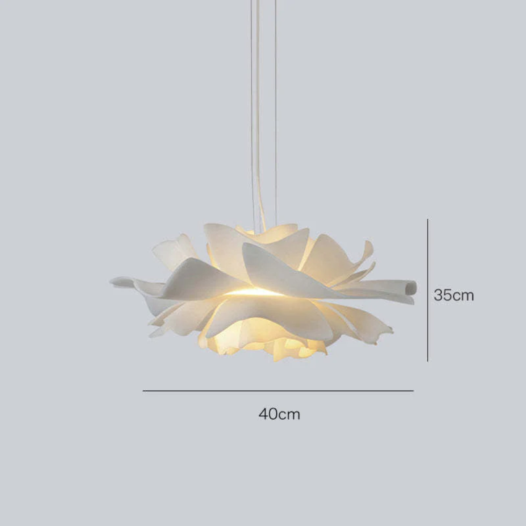 Elegant White Floral Pendant Light Metal Sophia