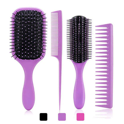 Gentle 4-piece Hair Brush Detangling Kit