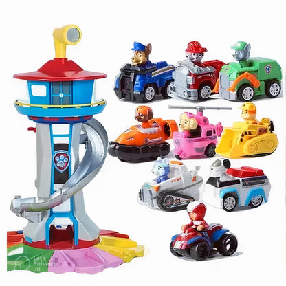 Children's Indoor Slide and Car Racing Track Playset