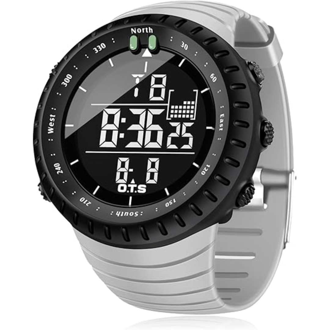 Rugged Men's Water Resistant Sports Watch with LED Light - Fesara