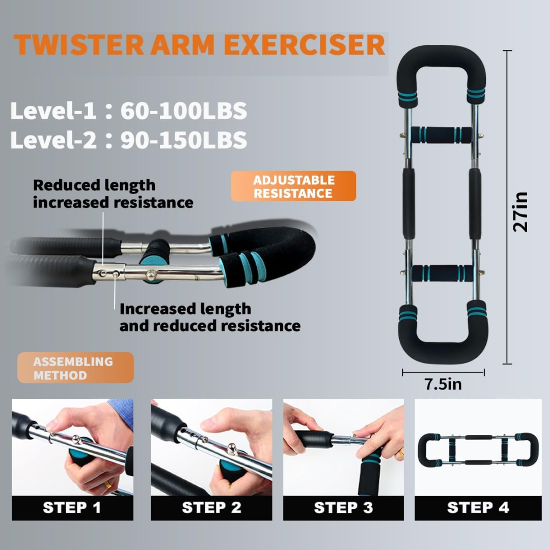 Compact Home Gym Resistance Trainer Bar