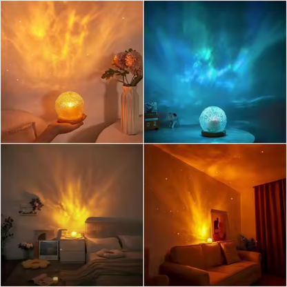 Calming Ocean Wave Glass Table Lamp
