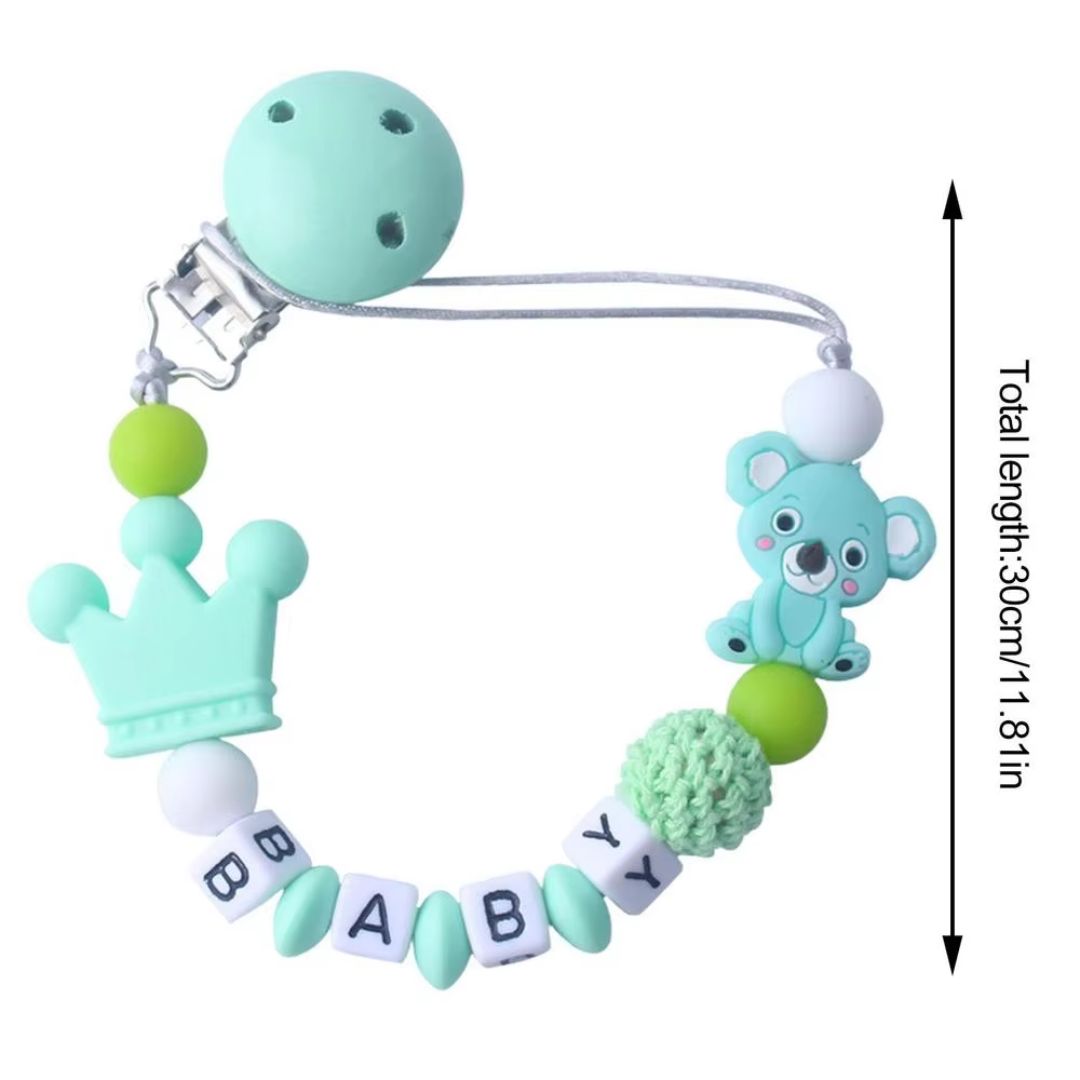 Cute Baby Pacifier Clip with Teddy Bear