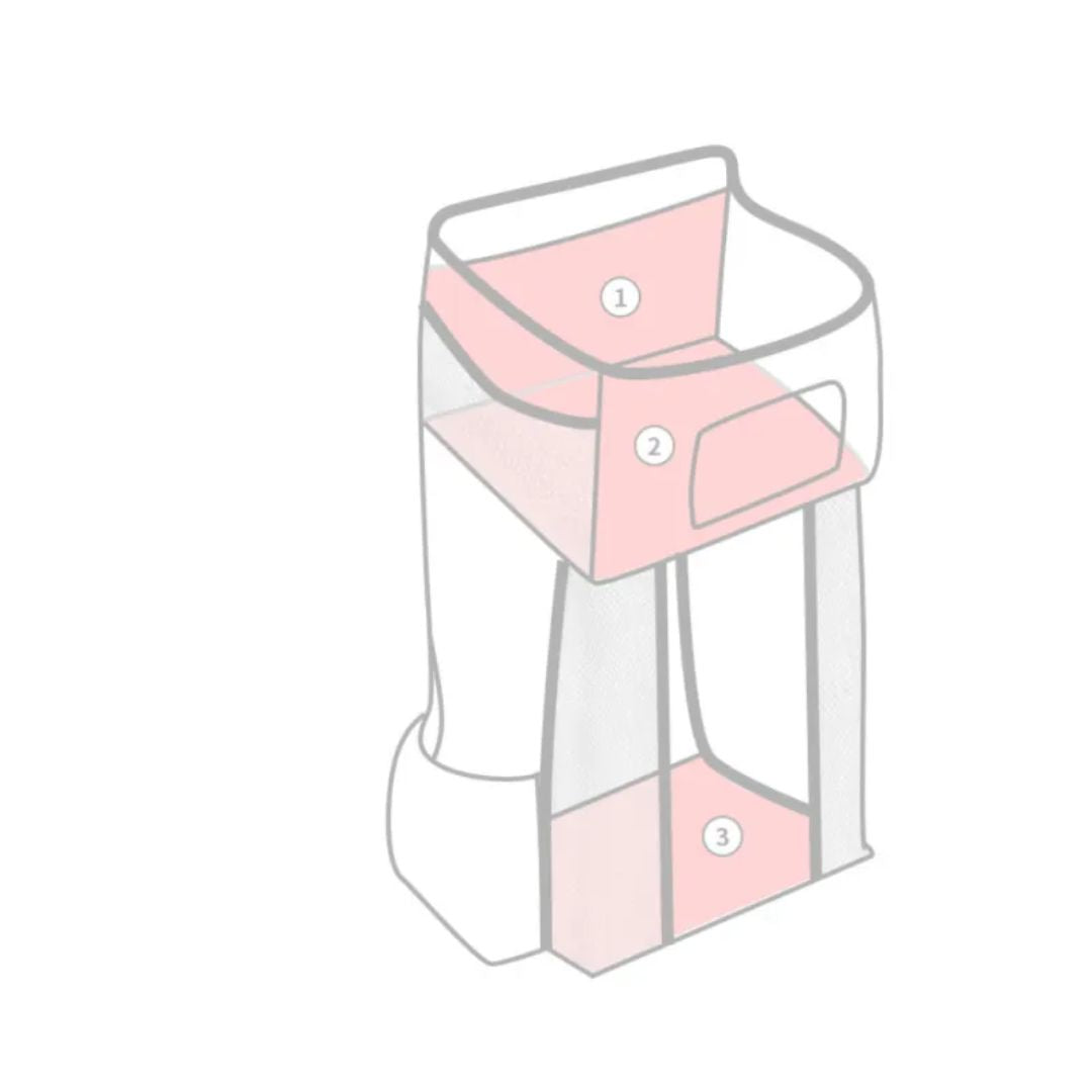 Crib Storage Organizer - Hanging Diaper Caddy