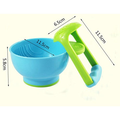 Baby Food Bowls with Spoon Rest - Anti Slip Feeding Bowl