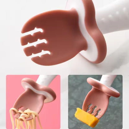 Soft Baby Utensil Set - Silicone Spoon and Fork