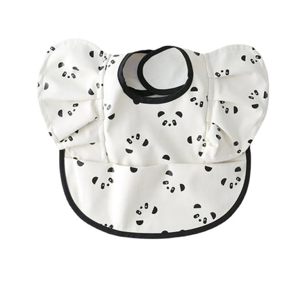 Soft Baby Bib with Sleeves - Waterproof Feeding Bib with Crumb Catcher - Fesara