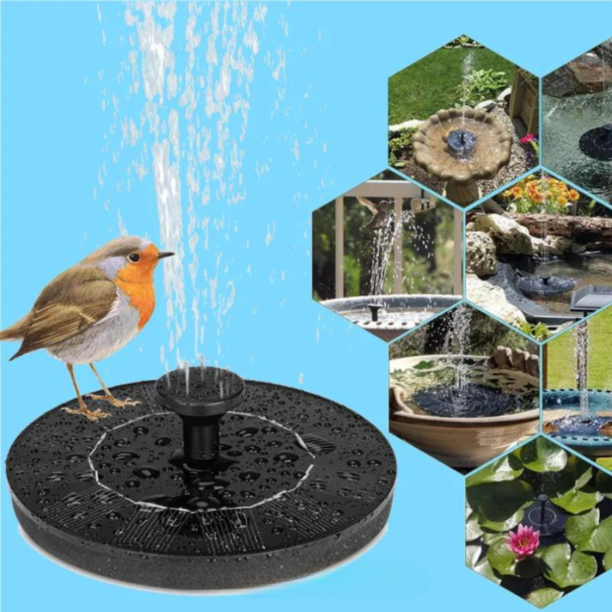Natural Outdoor Bird Fountain - Fesara