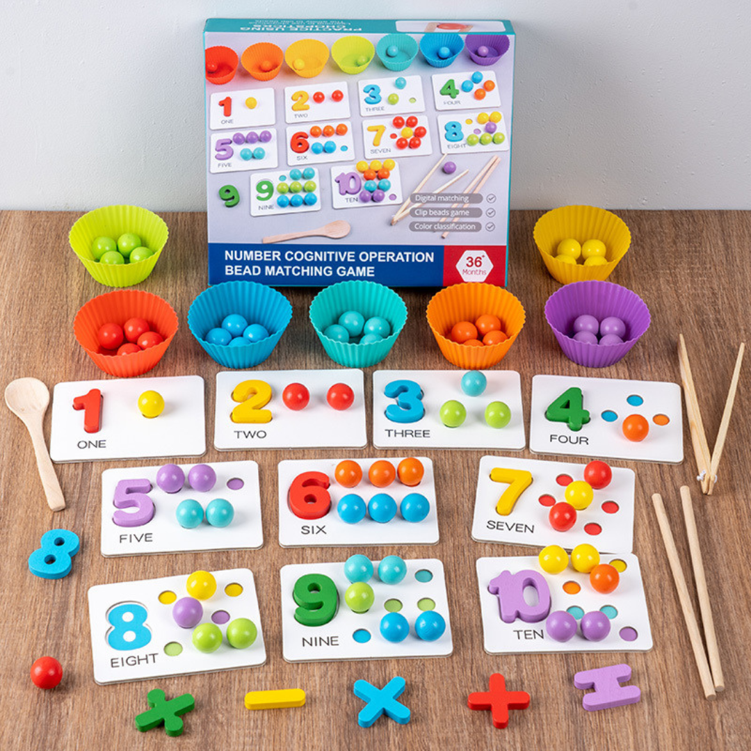 Educational Number Colour Sorting Ball Set for Kids