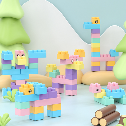 Kids Building Play Table with Blocks and Toys