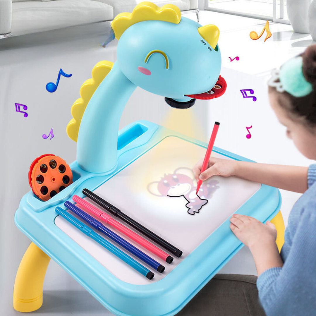 Artistic Home Drawing Table with Built-in Projector - Fesara