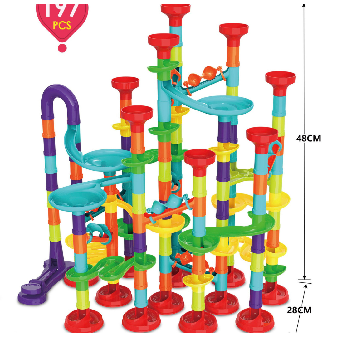 Colorful Marble Run Building Blocks