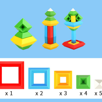 Wooden Educational Stacking Block Toy