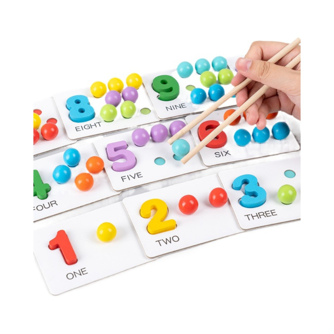 Educational Number Colour Sorting Ball Set for Kids