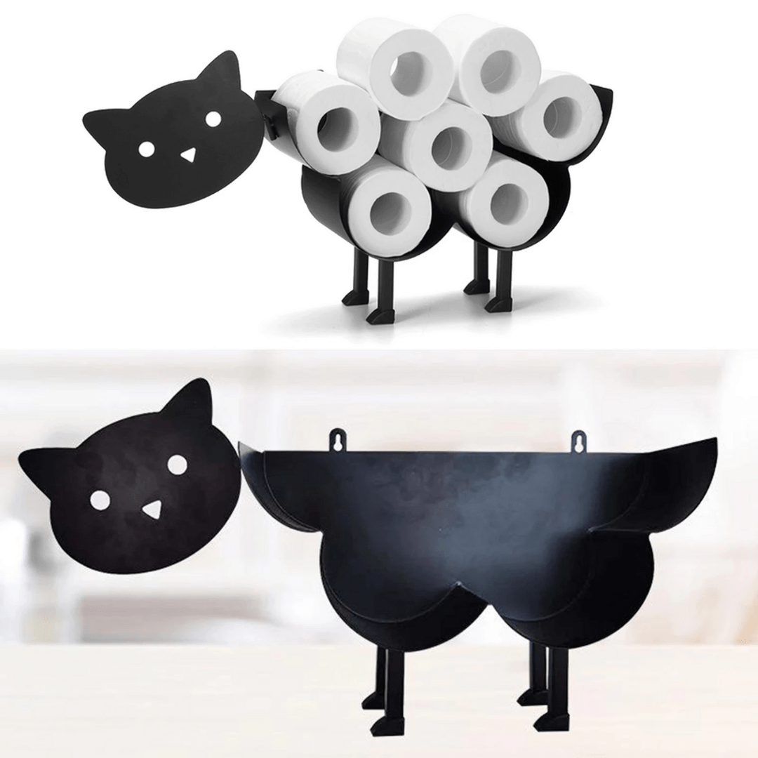 Cute Animal Iron Toilet Paper Holder WALL MOUNT