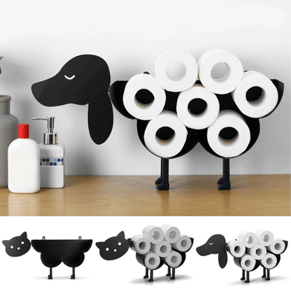 Cute Animal Iron Toilet Paper Holder WALL MOUNT