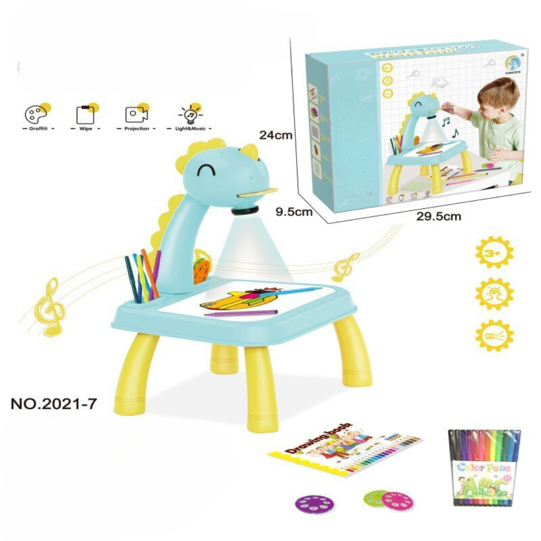 Artistic Home Drawing Table with Built-in Projector