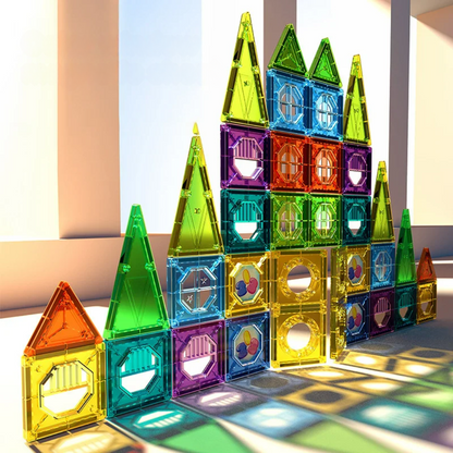 Glowing Blocks Magnetic Building Set with LED Lights