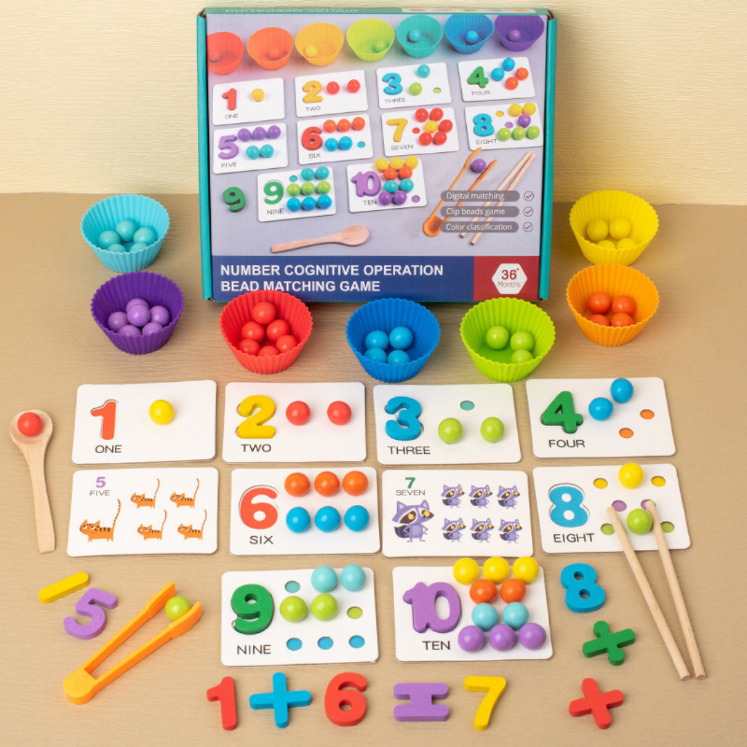 Educational Number Colour Sorting Ball Set for Kids