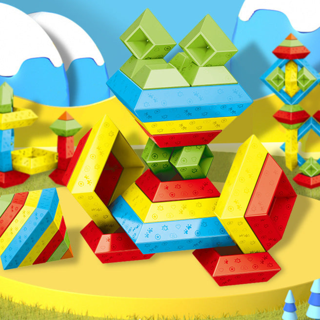 Wooden Educational Stacking Block Toy