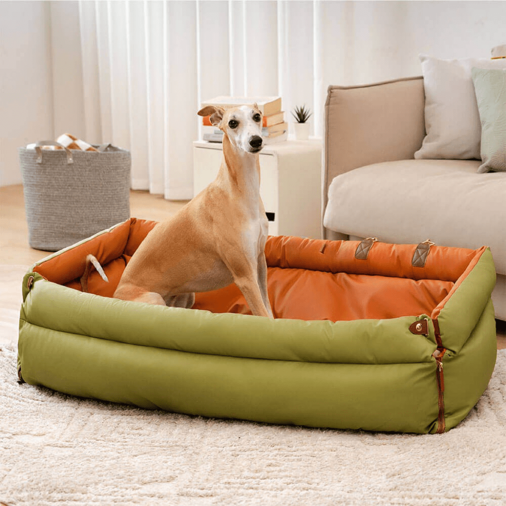 UrbanVoyager | Stylish Durable Large Faux Leather Dog Car Seat Bed 3