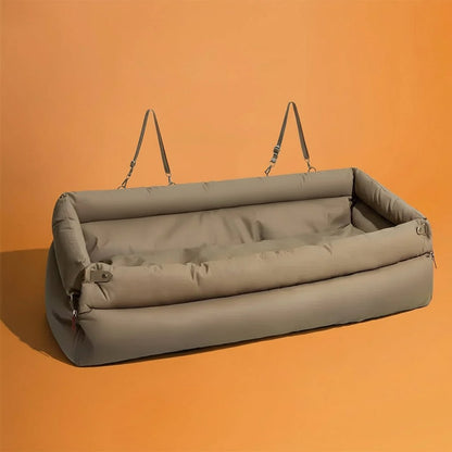 UrbanVoyager | Stylish Durable Large Faux Leather Dog Car Seat Bed 8