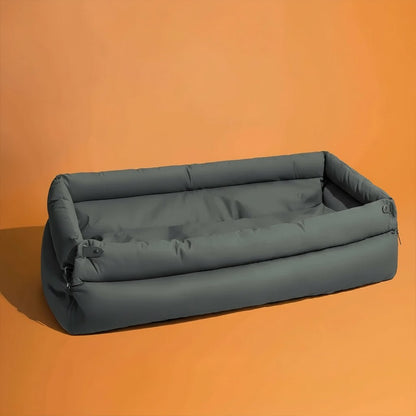 UrbanVoyager | Stylish Durable Large Faux Leather Dog Car Seat Bed 9
