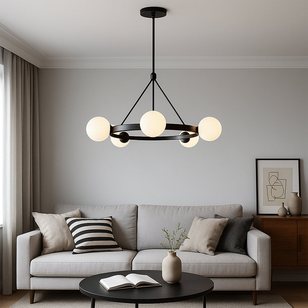 Simple Modern 5 Light Chandelier - Fesara