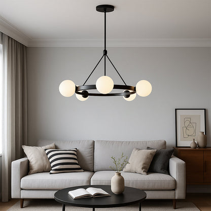 Simple Modern 5 Light Chandelier - Fesara