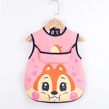 Cute Baby Bib Apron with Pockets