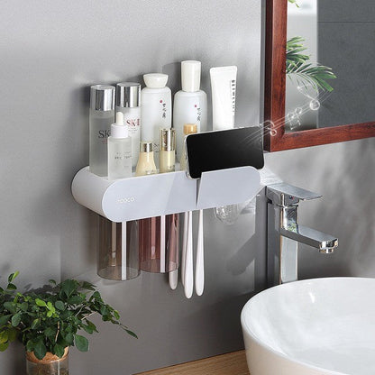 Compact Wall Storage Shelf Organizer System