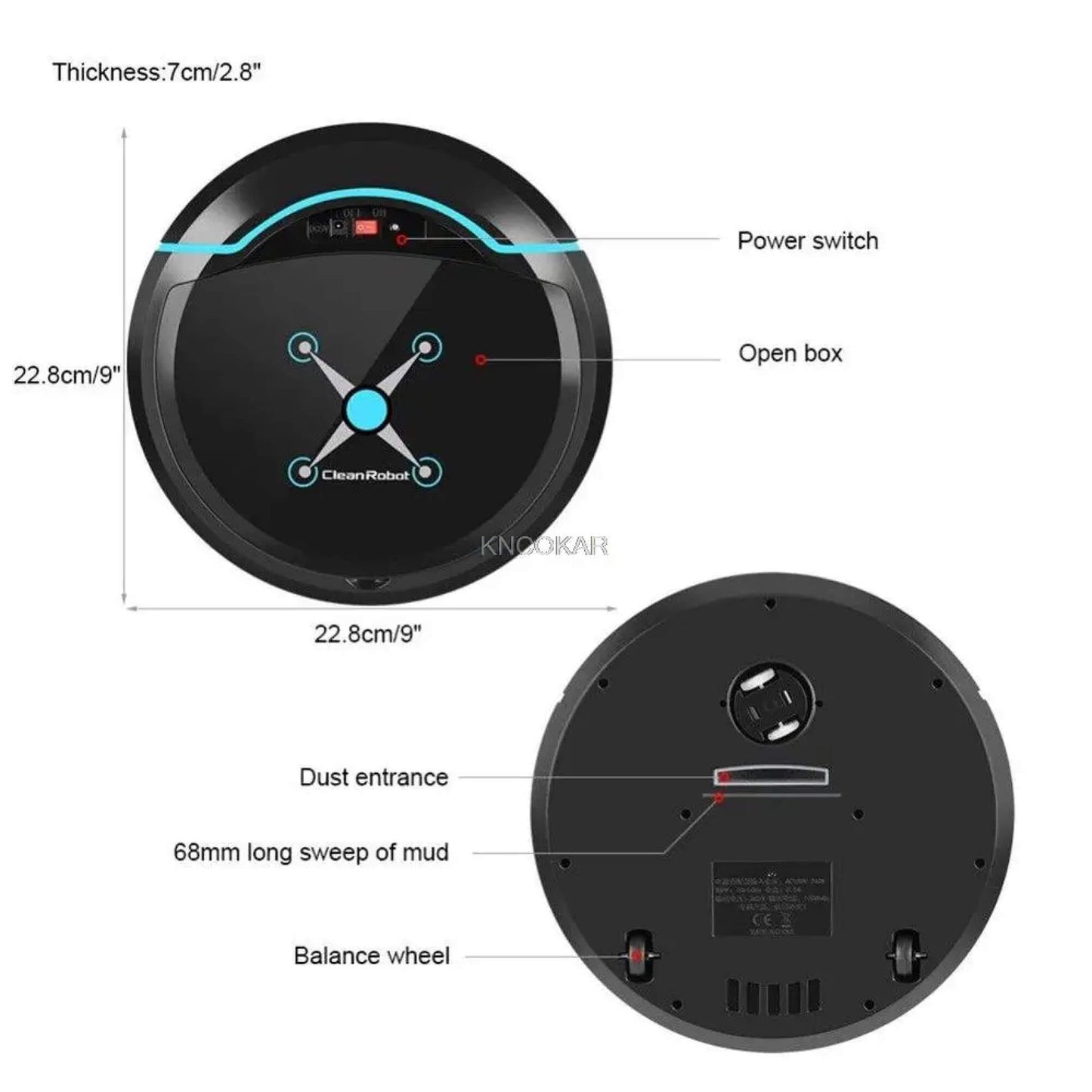 Premium Robot Vacuum with Mop & Self Charge