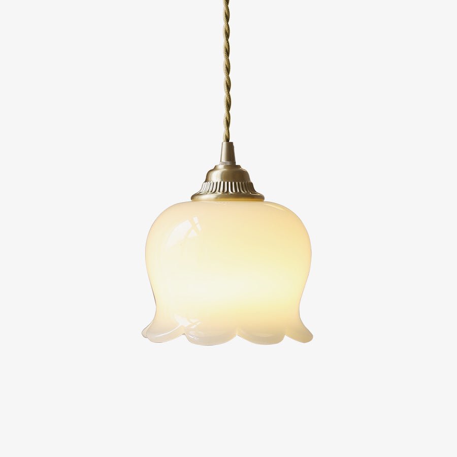 Classic Gold Floral Pendant Light Fixture - Fesara
