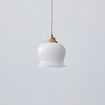Classic Gold Floral Pendant Light Fixture