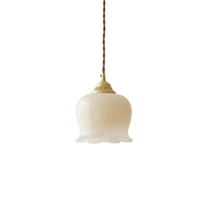 Classic Gold Floral Pendant Light Fixture