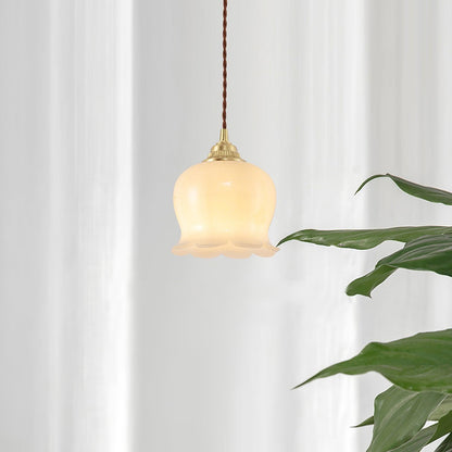 Classic Gold Floral Pendant Light Fixture