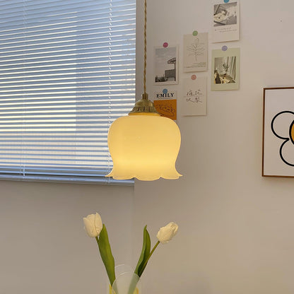 Classic Gold Floral Pendant Light Fixture