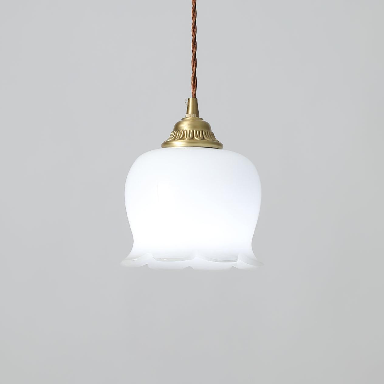 Classic Gold Floral Pendant Light Fixture