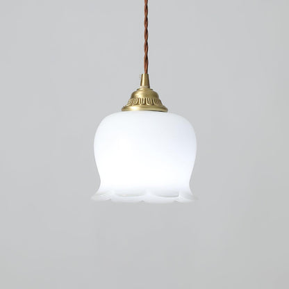 Classic Gold Floral Pendant Light Fixture
