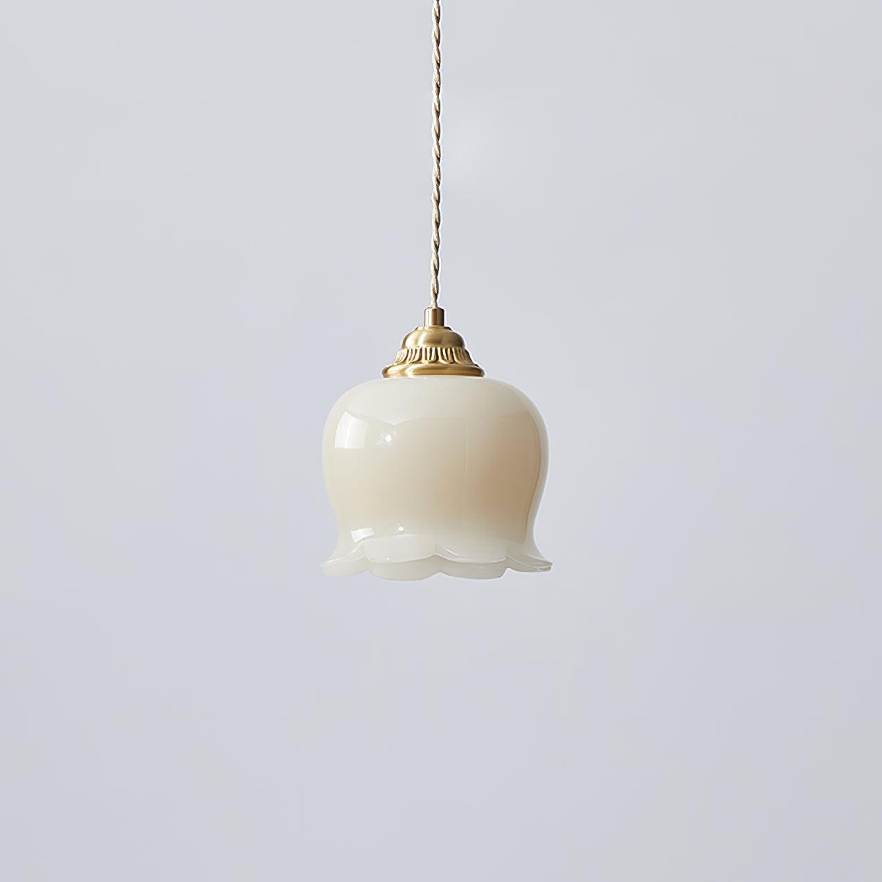 Classic Gold Floral Pendant Light Fixture