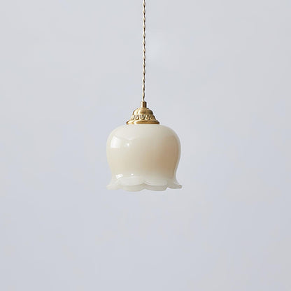 Classic Gold Floral Pendant Light Fixture