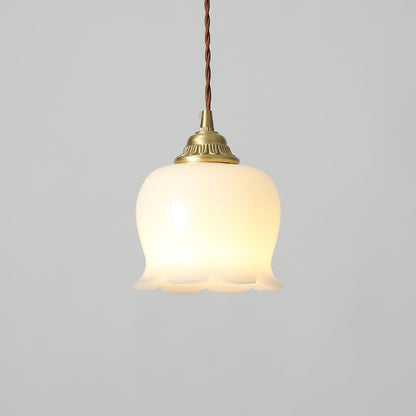 Classic Gold Floral Pendant Light Fixture