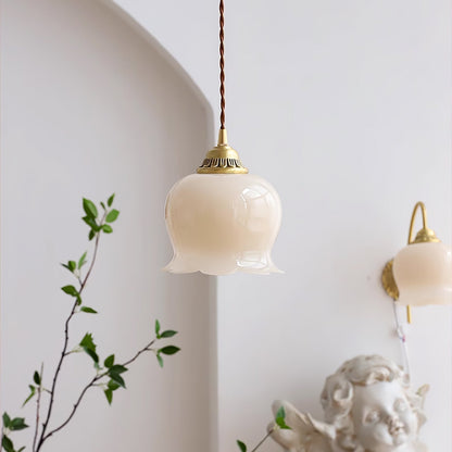 Classic Gold Floral Pendant Light Fixture