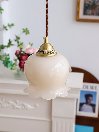 Classic Gold Floral Pendant Light Fixture