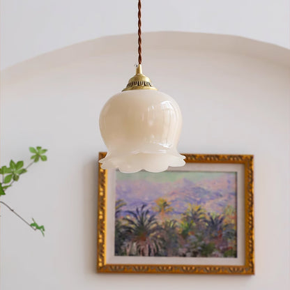 Classic Gold Floral Pendant Light Fixture