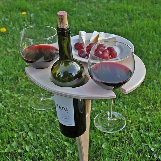 Portable Folding Wine Table for Outdoor Picnics - Fesara